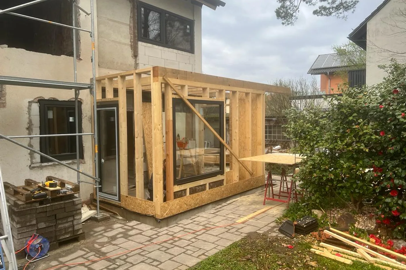 Holzrahmen-Anbau durch Holzbau Oberlerchner in Gelnhausen